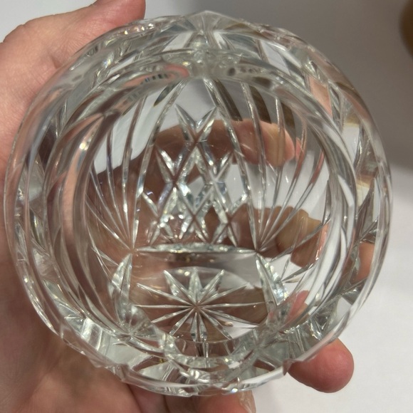 Vintage Cut Glass/Crystal Sphere Orb Round Bowl Cigar/Cigarette Ashtray Bowl - Picture 6 of 6